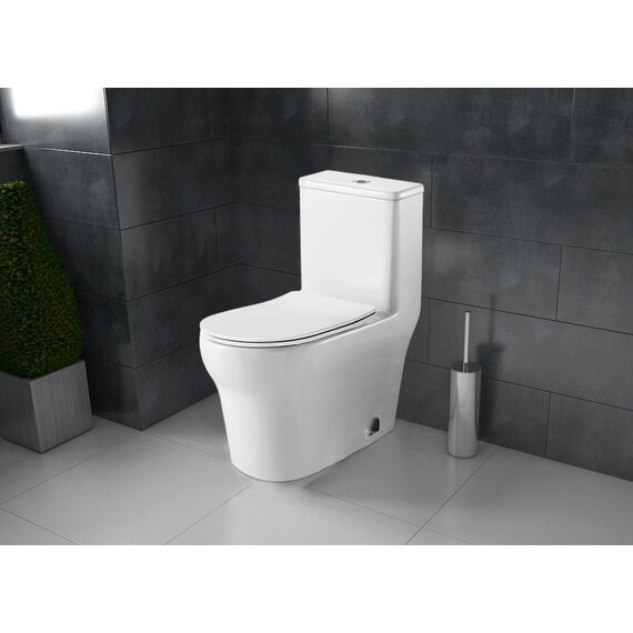 Унитаз-моноблок Azario Sinto AZ-1098 с крышкой микролифт фото 2