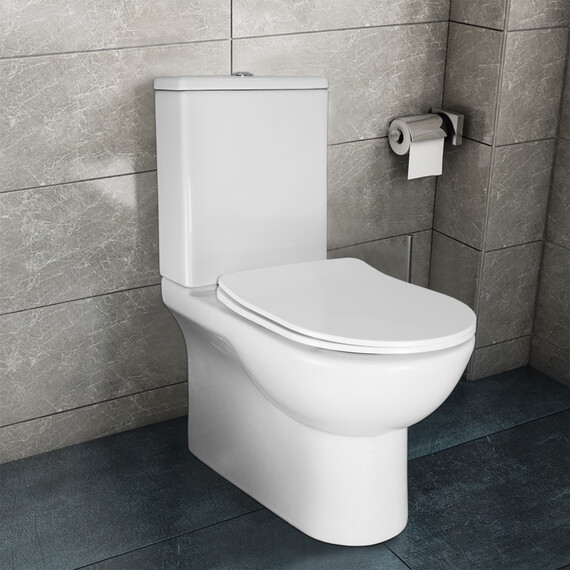 Унитаз-компакт безободковый Azario Ambra AZ-848 с крышкой микролифт фото 15