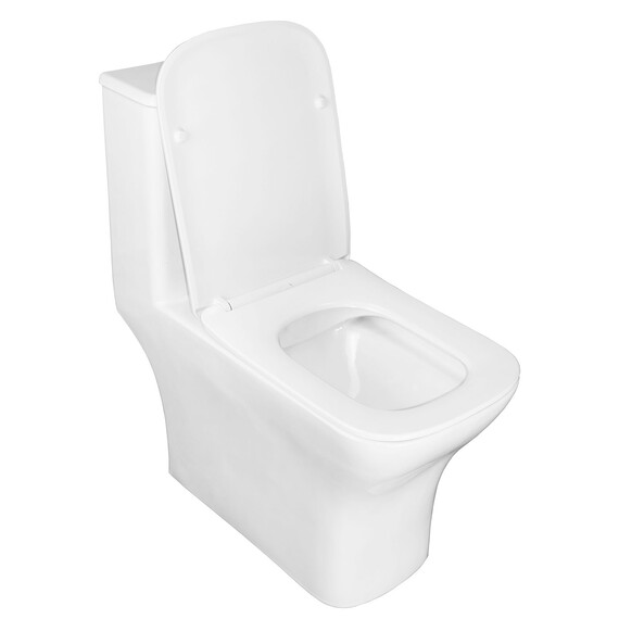 Унитаз-моноблок безободковый Azario Lodi AZ-8617 с крышкой микролифт фото 2