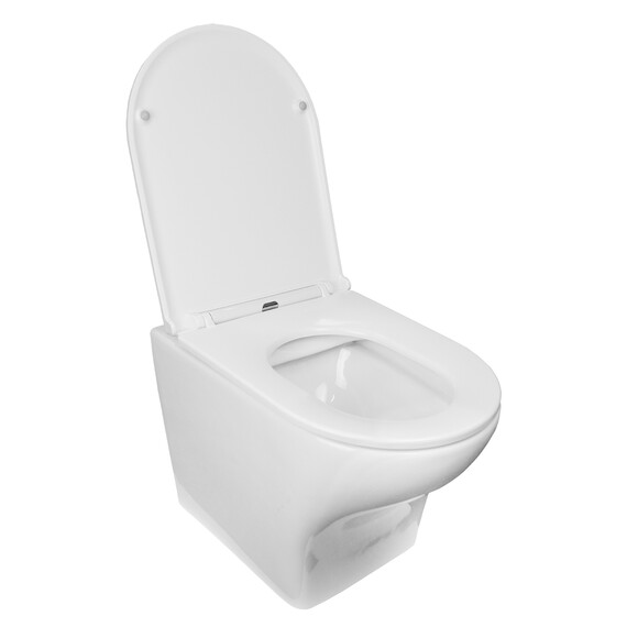 Унитаз подвесной безободковый Azario Porta AZ-0064 с крышкой микролифт фото 2