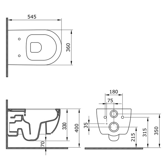 Унитаз подвесной безободковый Azario Ferio 87565 с тонкой крышкой микролифт фото 12