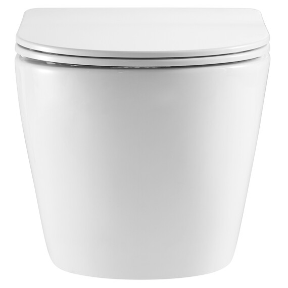 Унитаз подвесной безободковый Azario Grado AZ-0046-UQ1 с тонкой крышкой микролифт (Система смыва торнадо) фото 4