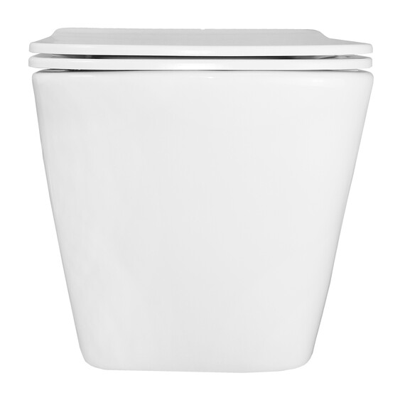 Унитаз подвесной безободковый Azario Hugo AZ-3103 с тонкой крышкой микролифт фото 10