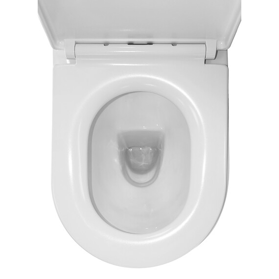 Унитаз-компакт безободковый Azario Fretta Round AZ-7121A с тонкой крышкой микролифт фото 9