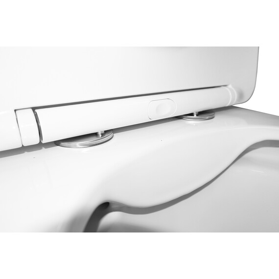 Унитаз-компакт безободковый Azario Anteo Round AZ-1219A с тонкой крышкой микролифт фото 10