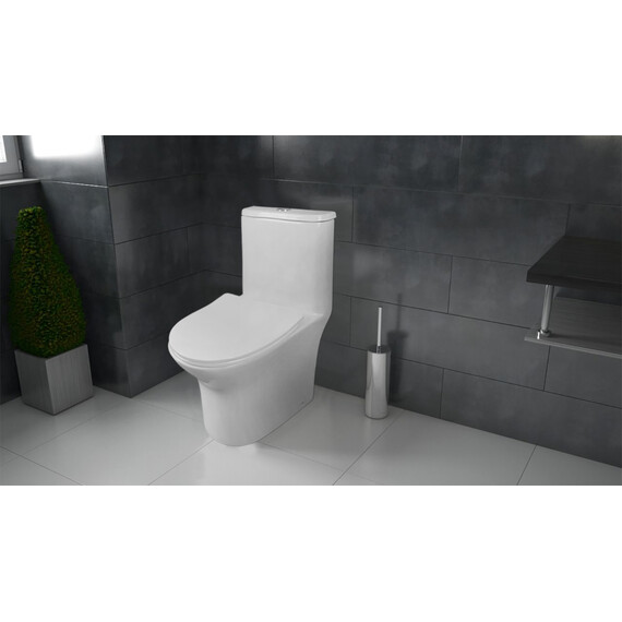 Унитаз-моноблок безободковый Azario Sente AZ-8614 с крышкой микролифт фото 18