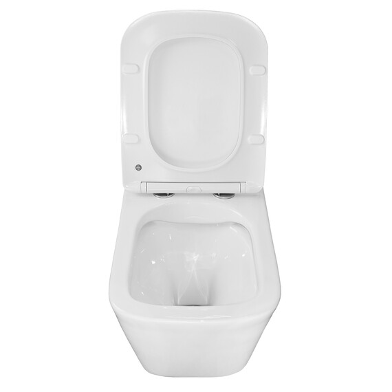 Унитаз подвесной безободковый Azario Hugo AZ-3103 с тонкой крышкой микролифт фото 5