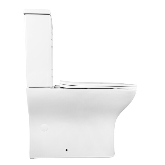 Унитаз-компакт безободковый Azario Fresco AZ-8302 с тонкой крышкой микролифт фото 9