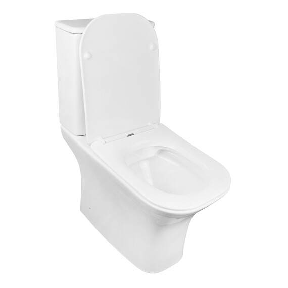 Унитаз-компакт безободковый Azario Fretta Square AZ-5121 с крышкой микролифт фото 3