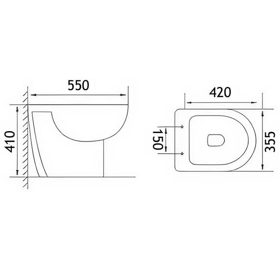 Унитаз подвесной безободковый Loranto Fredo CS-WH8005 с крышкой микролифт фото 11