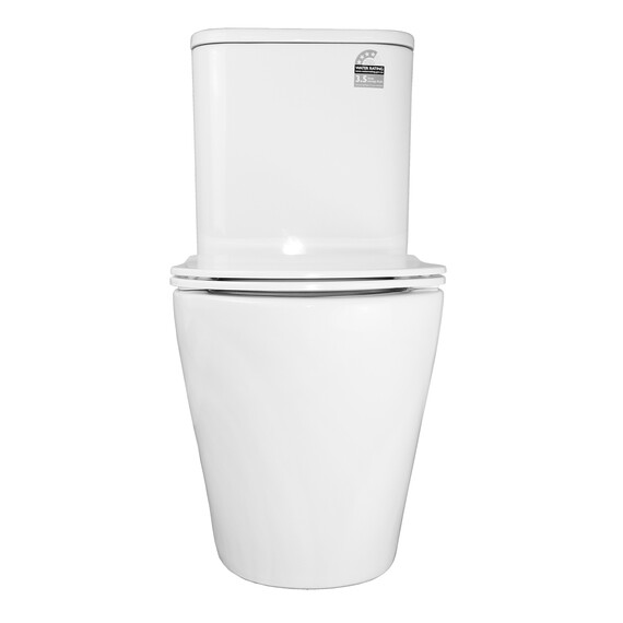 Унитаз-компакт безободковый Azario Berton AZ-6093 с тонкой крышкой микролифт (Система смыва торнадо) фото 9