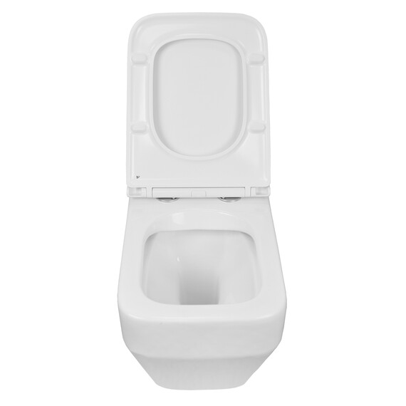 Унитаз подвесной безободковый Azario Moneo AZ-0062 с тонкой крышкой микролифт фото 3