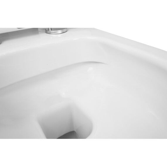 Унитаз подвесной безободковый Azario Ferio 87565 с тонкой крышкой микролифт фото 5