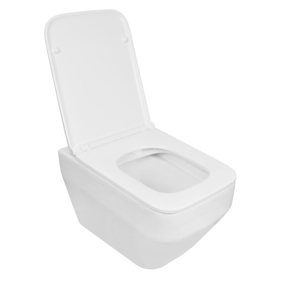 Унитаз подвесной безободковый Azario Moneo AZ-0062 с тонкой крышкой микролифт фото 2