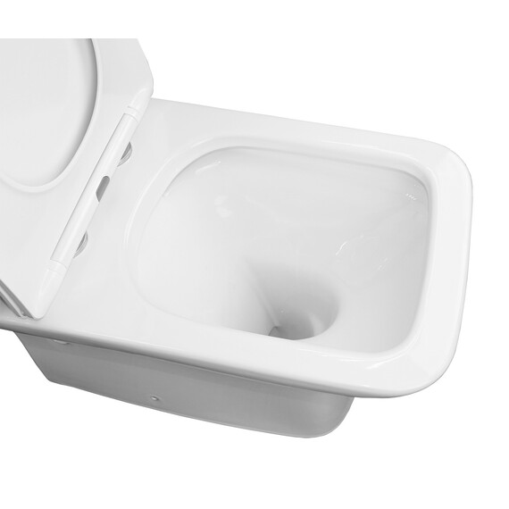 Унитаз-компакт безободковый Azario Fresco AZ-8302 с тонкой крышкой микролифт фото 7