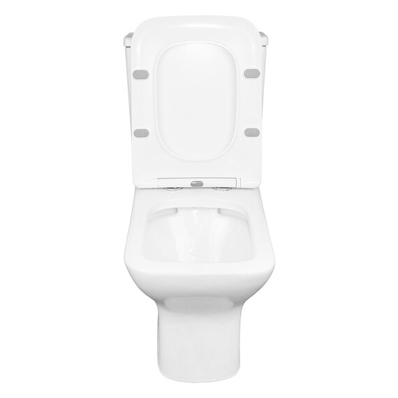 Унитаз-компакт безободковый Azario Fresco AZ-8302 с тонкой крышкой микролифт фото 4