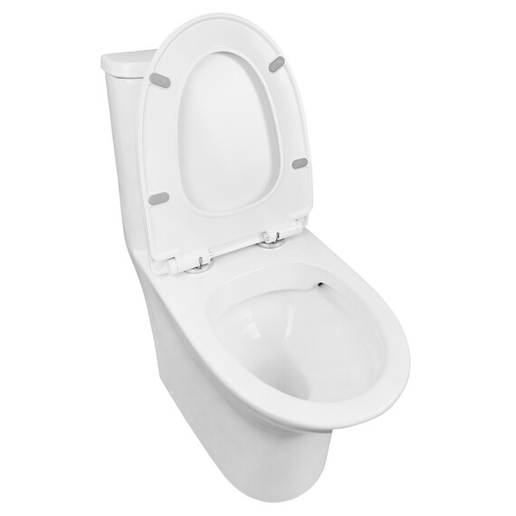 Унитаз-моноблок безободковый Azario Sente AZ-8614 с крышкой микролифт фото 3