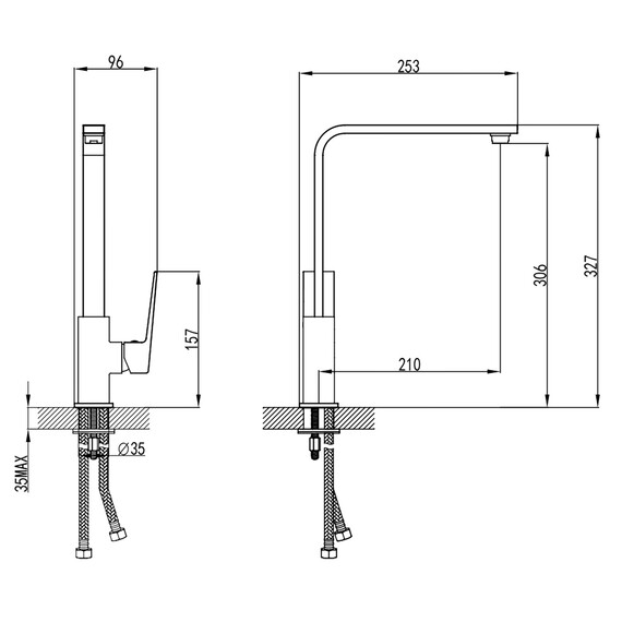 Смеситель для кухни Azario Eddie AZ-VBH568080C, Цвет производителя: хром фото 2