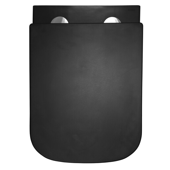 Унитаз подвесной безободковый Azario Teramo AZ-0052-UQ3MB с крышкой микролифт (система смыва Торнадо) чёрный матовый, Цвет производителя: чёрный матовый фото 10