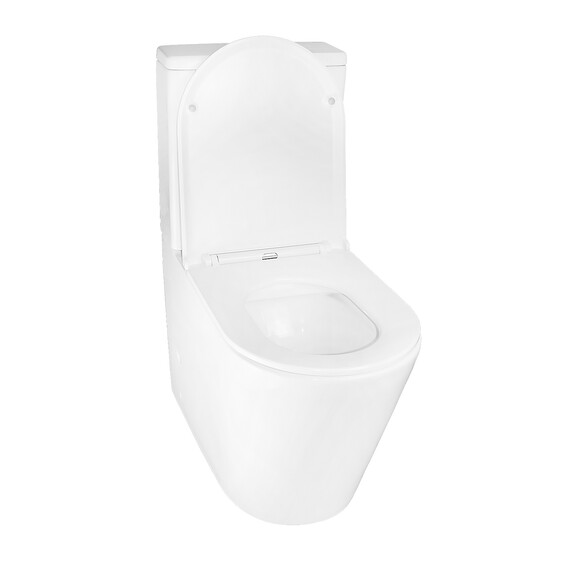 Унитаз-компакт безободковый Azario Maro AZ-2125 с тонкой крышкой микролифт фото 3