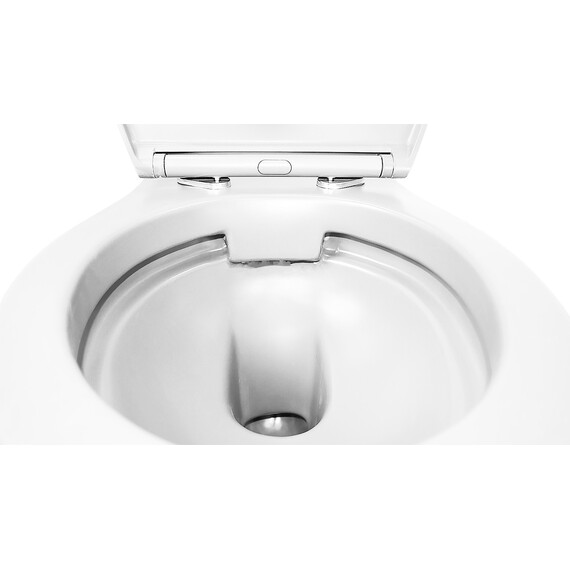 Унитаз подвесной безободковый Azario Keras AZ-99046W с тонкой крышкой микролифт, Цвет производителя: белый фото 5