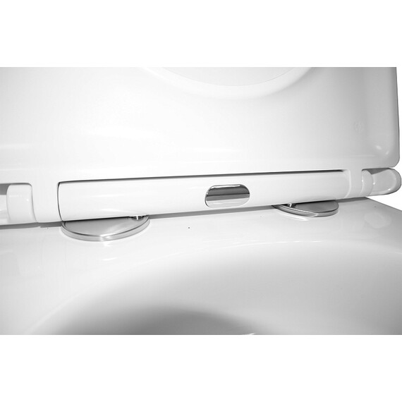 Унитаз подвесной безободковый Azario Teramo AZ-0052-UQ3 с крышкой микролифт (Система смыва торнадо), Цвет производителя: белый фото 8