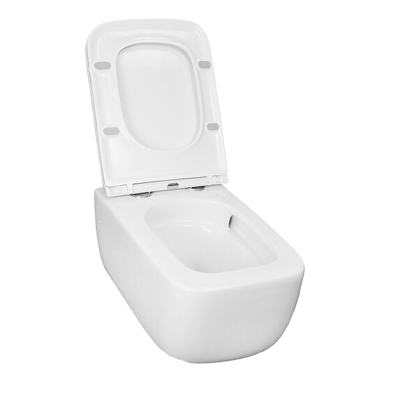 Унитаз подвесной безободковый Azario Flavia AZ-0076-UQ1 с крышкой микролифт (Система смыва торнадо) фото 4