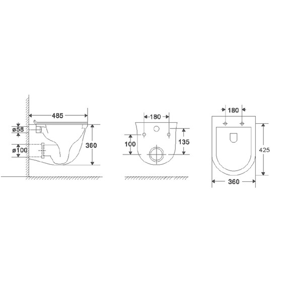 Унитаз подвесной безободковый Azario Felice AZ-0051 с крышкой микролифт фото 24
