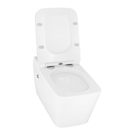 Унитаз подвесной импульсный Azario AZ-101C с тонкой крышкой микролифт (монтажная рама в комплекте) фото 4