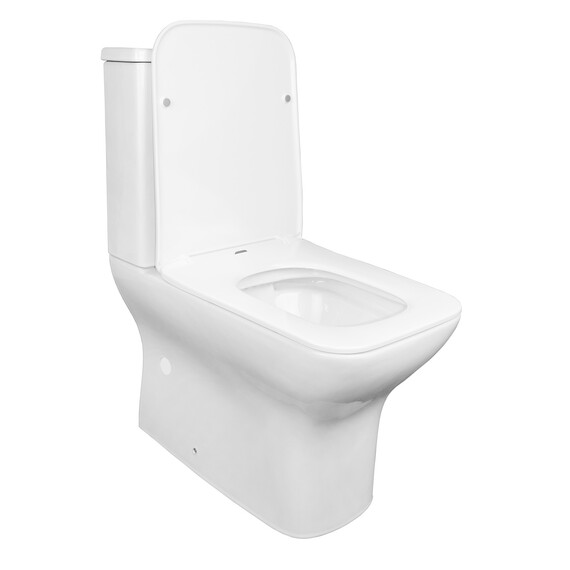 Унитаз-компакт безободковый Azario Fresco AZ-8302 с тонкой крышкой микролифт фото 2