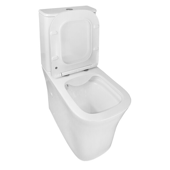 Унитаз-компакт безободковый Azario Anteo Square AZ-1218A с тонкой крышкой микролифт фото 5