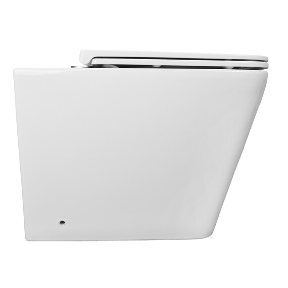 Унитаз приставной безободковый Azario Teramo AZ-003D-NR с крышкой микролифт фото 2