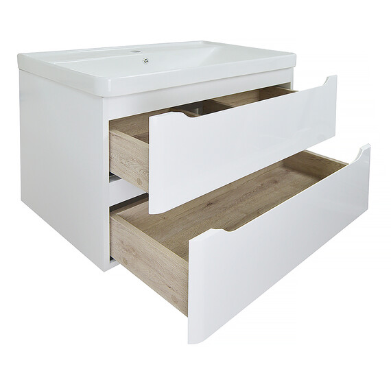 Тумба подвесная с раковиной Azario Lotos 80/2 см CS00083931, белый фото 3