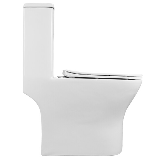 Унитаз-моноблок безободковый Azario Terni AZ-8618 с крышкой микролифт фото 4