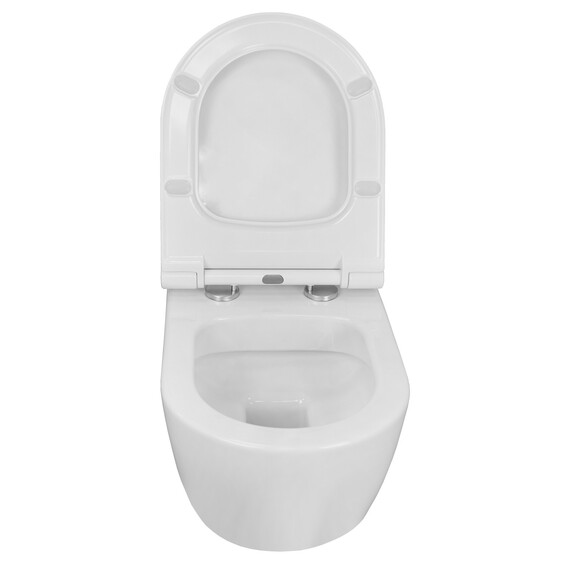 Унитаз подвесной безободковый Azario Ferio 87565 с тонкой крышкой микролифт фото 4