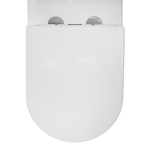 Унитаз-компакт безободковый Azario Fretta Round AZ-7121A с тонкой крышкой микролифт фото 10
