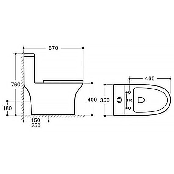 Унитаз-моноблок безободковый Azario Terni AZ-8618 с крышкой микролифт фото 12