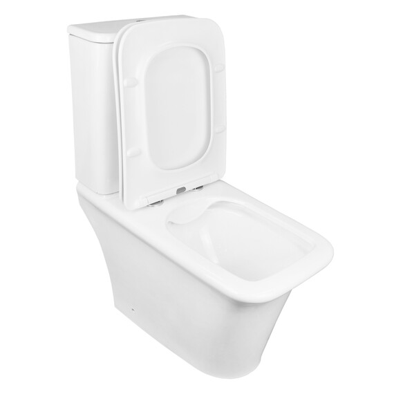 Унитаз-компакт безободковый Azario Avero AZ-3121 с крышкой микролифт фото 3