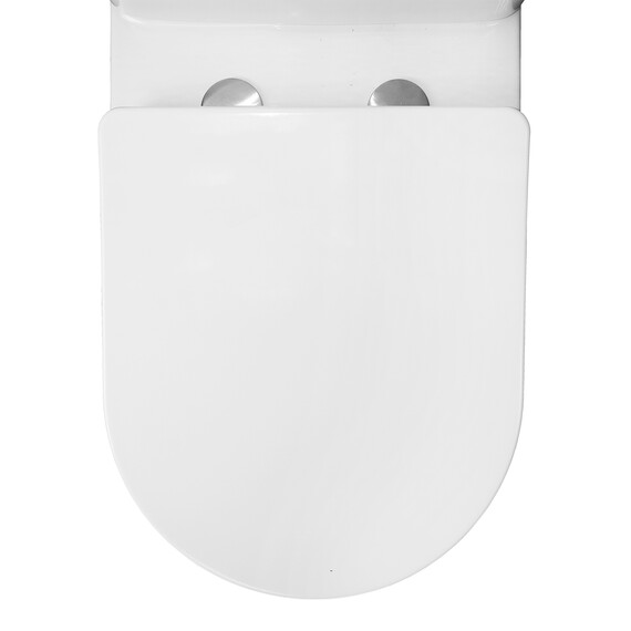 Унитаз-компакт безободковый Azario Anteo Round AZ-1219A с тонкой крышкой микролифт фото 7