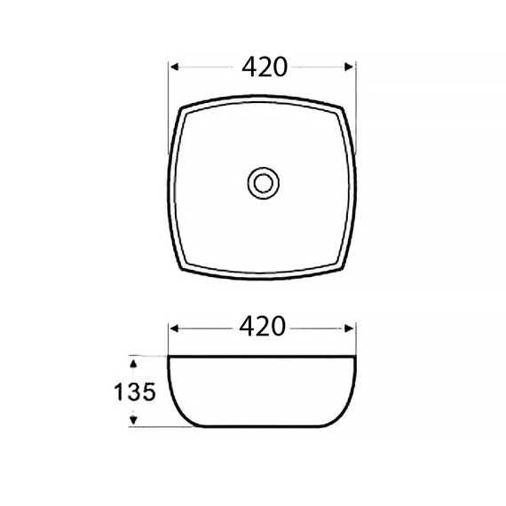 Раковина-чаша Azario 42 см AZ-2076 SP фото 3