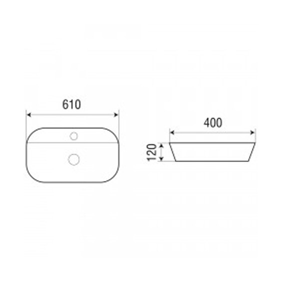 Раковина-чаша Azario 61 см AZ-2203 SP фото 3