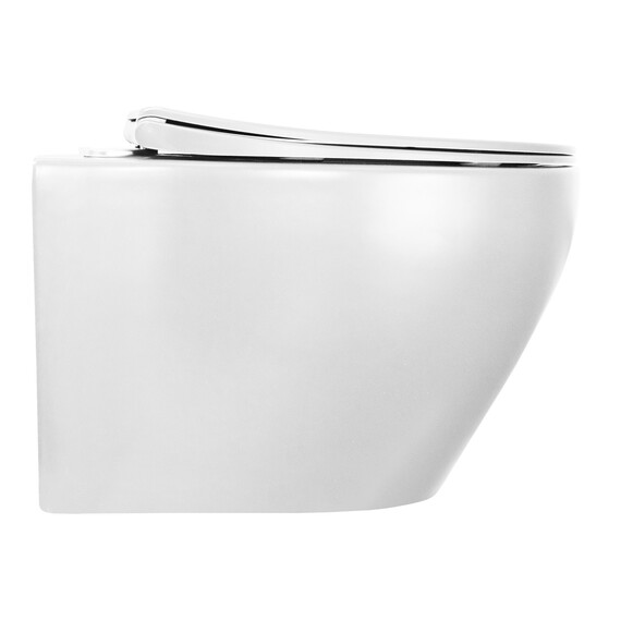 Унитаз подвесной безободковый Azario Keras AZ-99046W с тонкой крышкой микролифт, Цвет производителя: белый фото 9