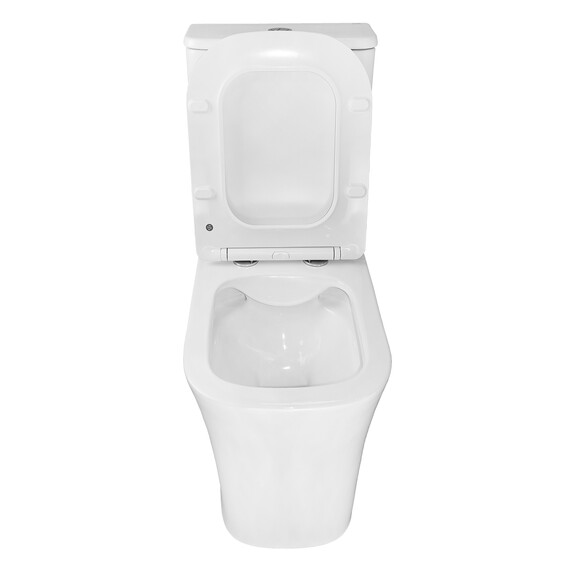 Унитаз-компакт безободковый Azario Anteo Square AZ-1218A с тонкой крышкой микролифт фото 6