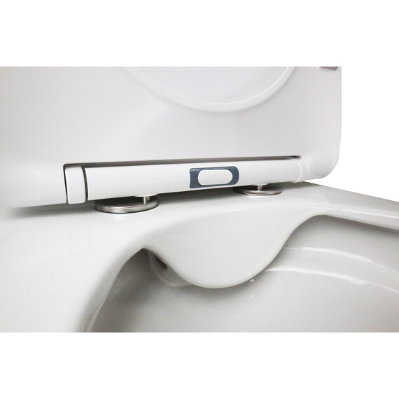 Унитаз-компакт безободковый Azario Flin AZ-1363C с тонкой крышкой микролифт фото 9