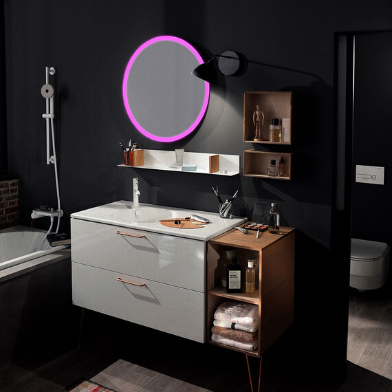 Зеркало Azario Perla neo - RGB 77 см LED-00002610 фото 8