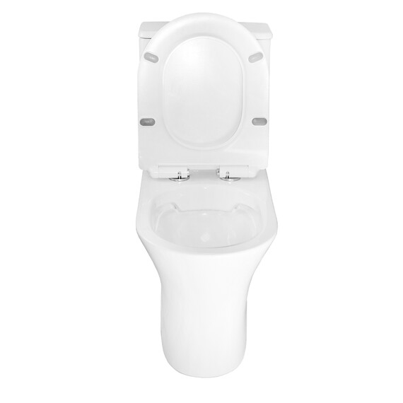 Унитаз-компакт безободковый Azario Frento AZ-2311 с тонкой крышкой микролифт фото 4