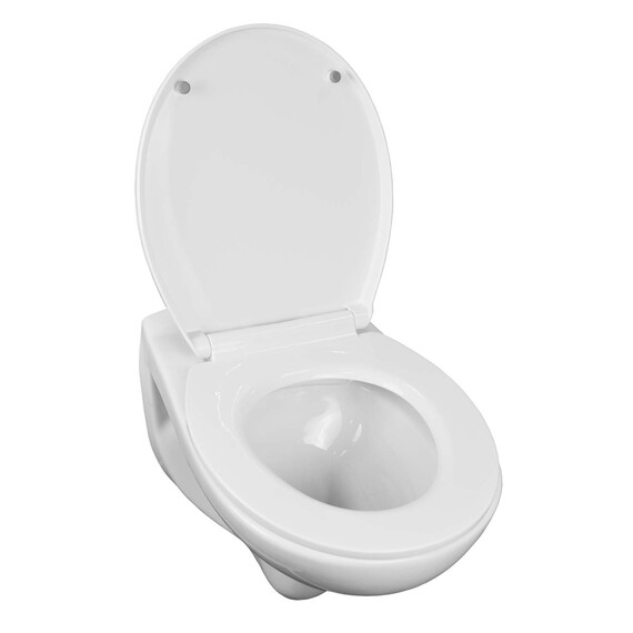 Унитаз подвесной безободковый Loranto Fredo CS-WH8005 с крышкой микролифт фото 3