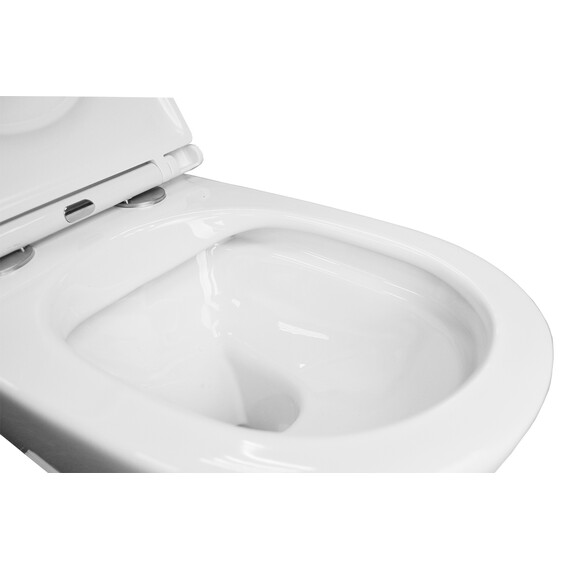 Унитаз подвесной безободковый Azario Porta AZ-0064 с крышкой микролифт фото 8