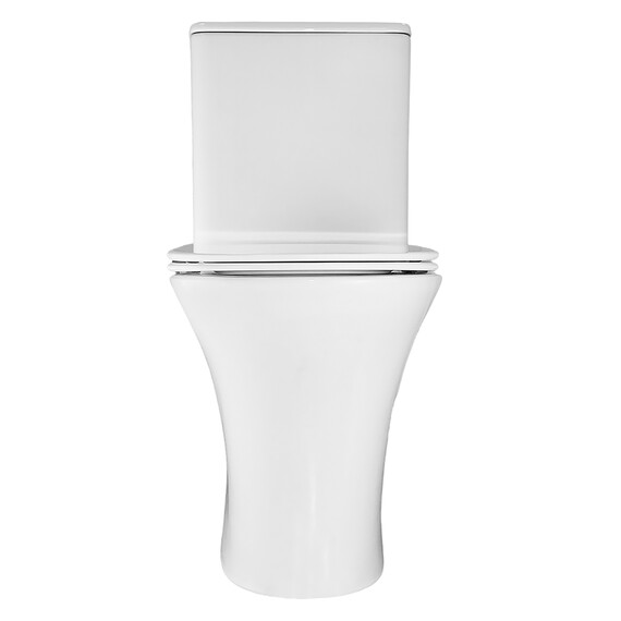 Унитаз-компакт безободковый Azario Fretta Round AZ-7121A с тонкой крышкой микролифт фото 12