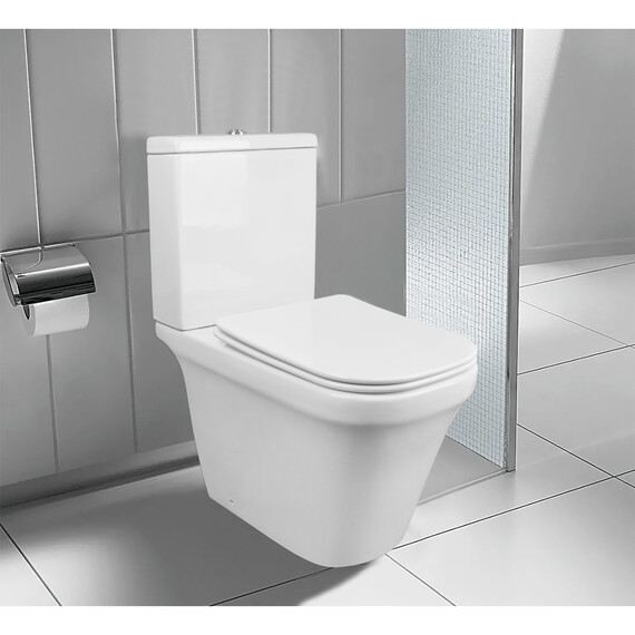 Унитаз-компакт безободковый Azario Candy AZ-1503B с крышкой микролифт фото 14